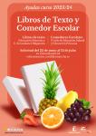 Plazo de solicitud de libros de texto y comedor escolar del 22 de junio al 12 de julio