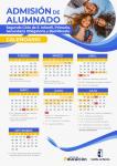 Calendario del proceso de admisión 2025-26